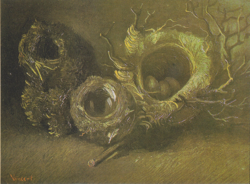 Stilleben med tre fågelbon - Vincent van Gogh