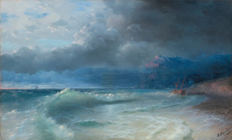 Skeppsbrott en stormig morgon - Ivan Aïvazovski