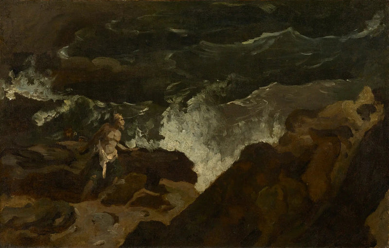 Skeppsbruten på en strand (Stormen) - Théodore Géricault