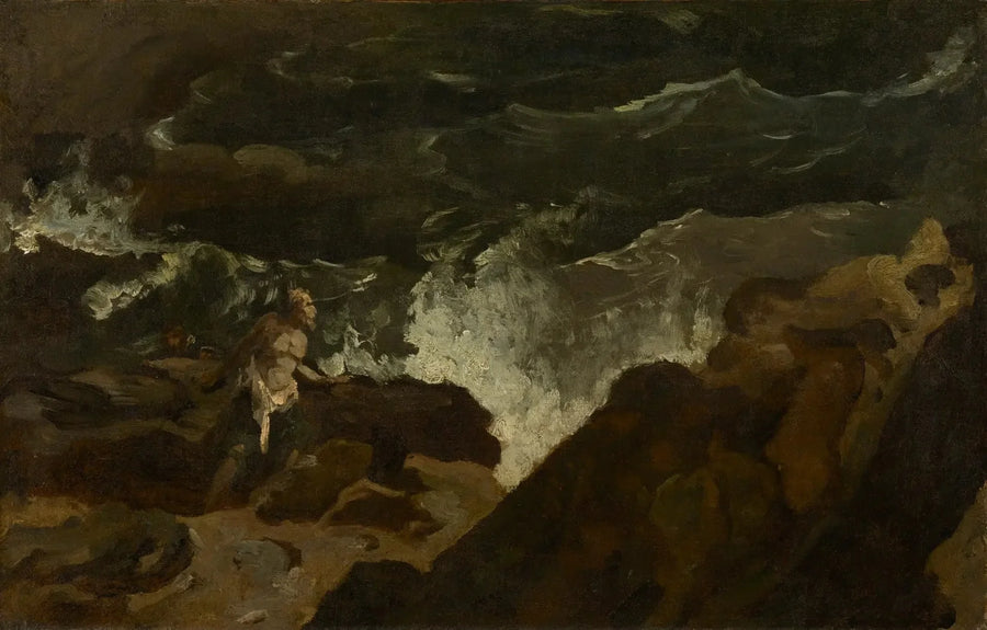Skeppsbruten på en strand (Stormen) - Théodore Géricault
