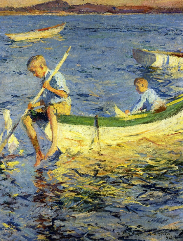 Fritidsbåt navigation i Vinalhaven - Frank Weston Benson