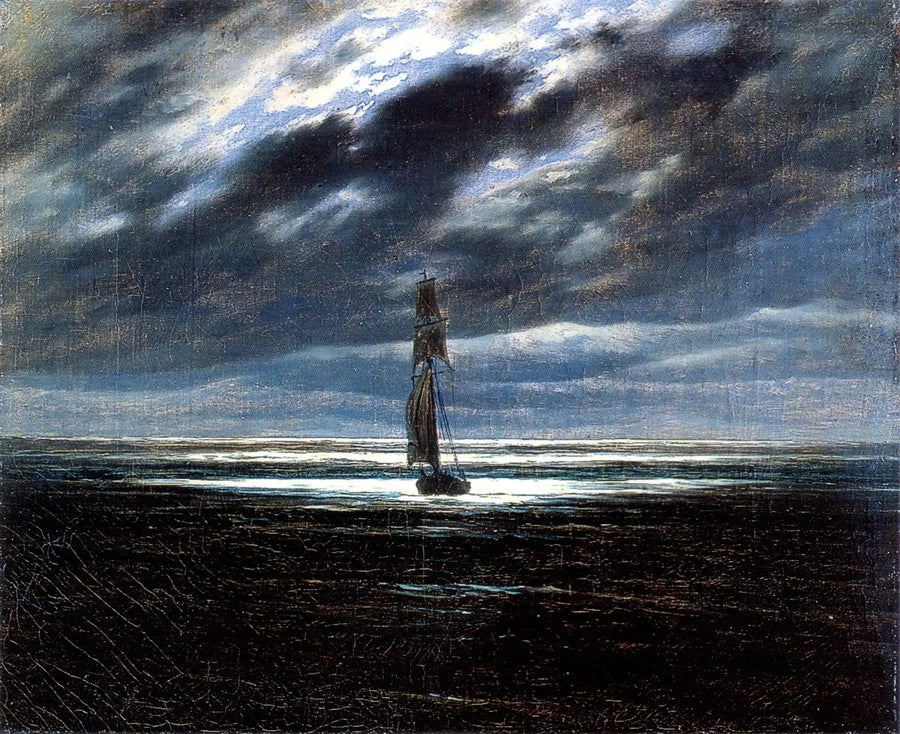 Navigera i månsken - Caspar David Friedrich