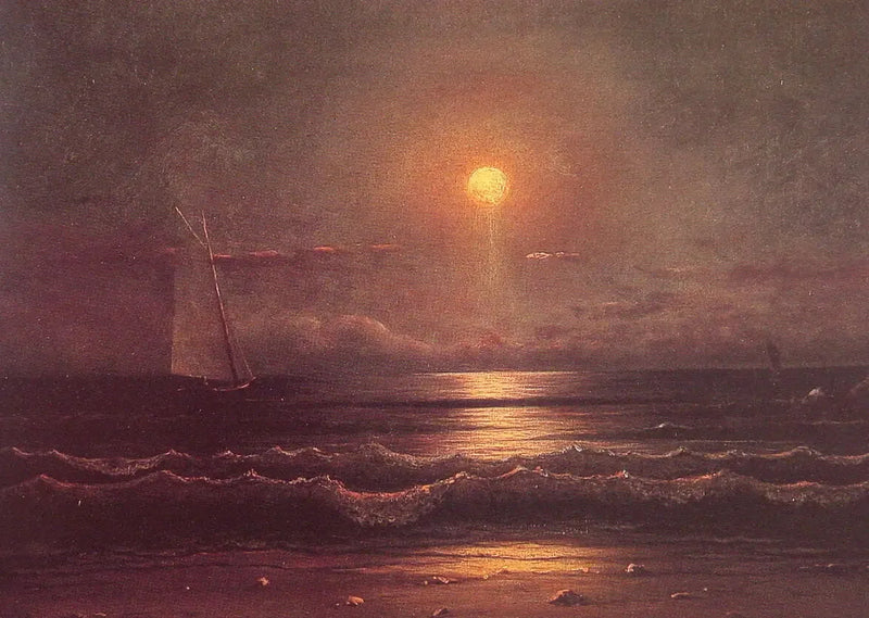 Navigera i månljuset - Martin Johnson Heade