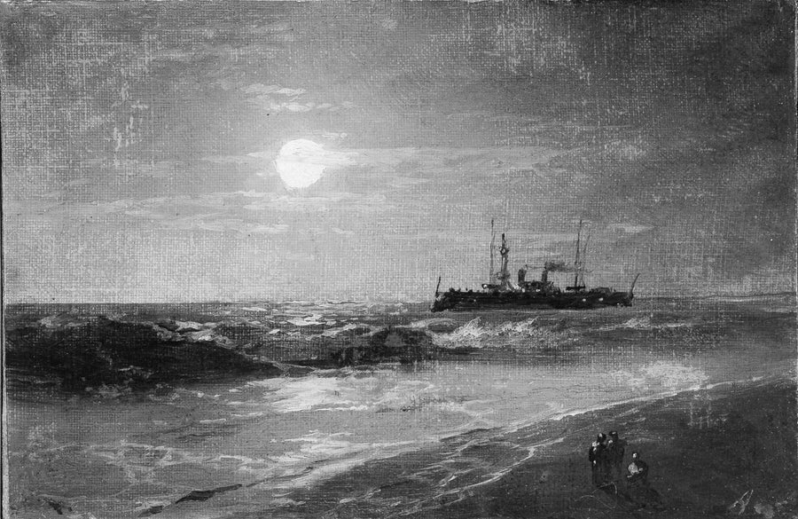 Nattfartyg under månsken - Ivan Aïvazovski