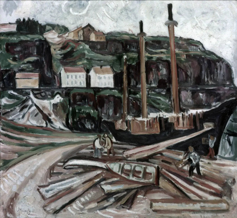 Skepp under rivning - Edvard Munch