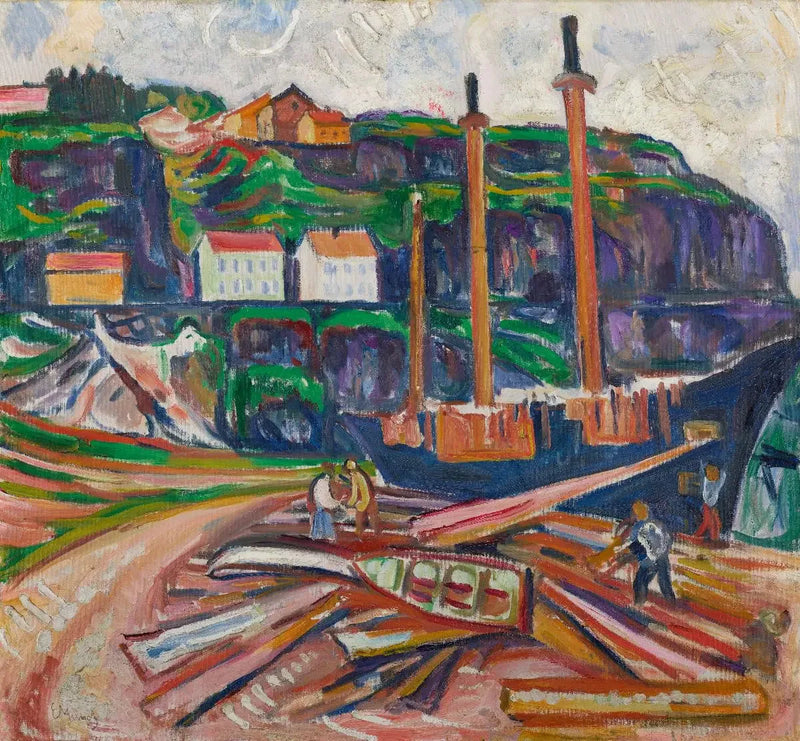 Skepp under rivning - Edvard Munch