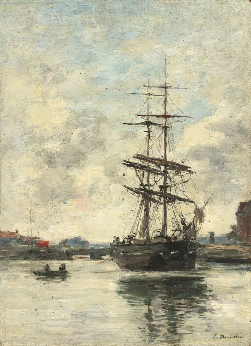 Skepp på Touques - Eugène Boudin