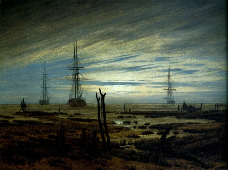 Fartyg i ankare - Caspar David Friedrich