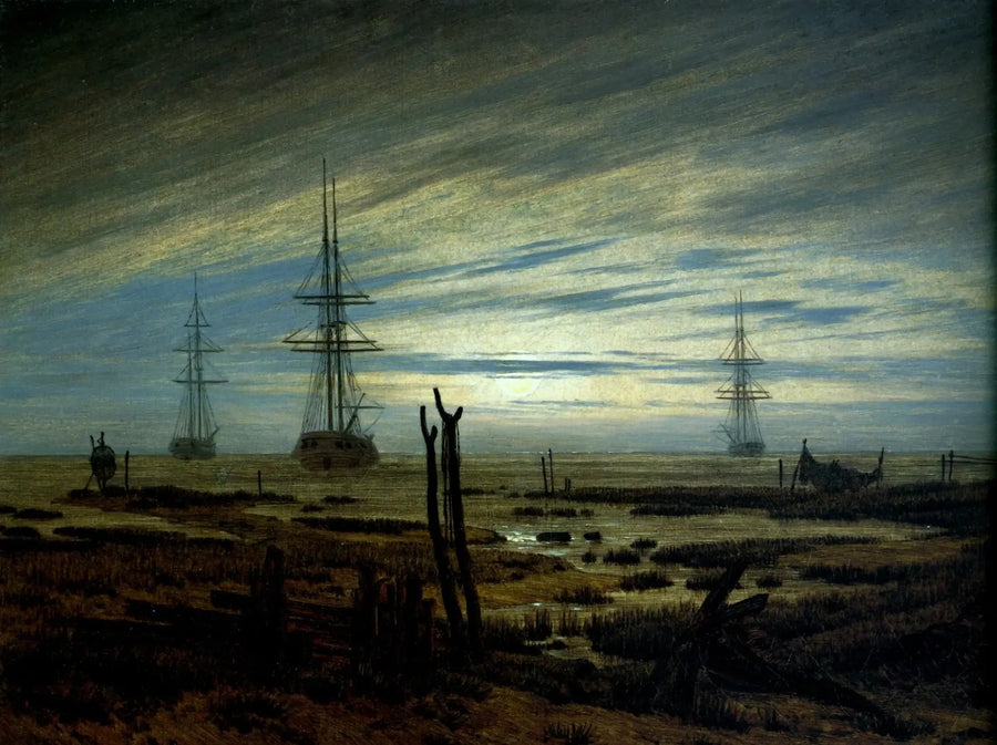 Fartyg i ankare - Caspar David Friedrich