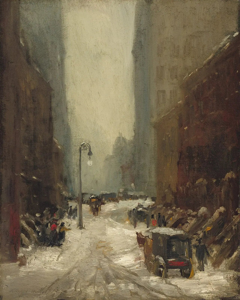 Snö i New York - Robert Henri