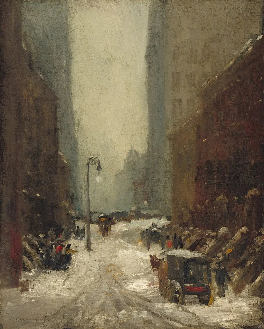 Snö i New York - Robert Henri