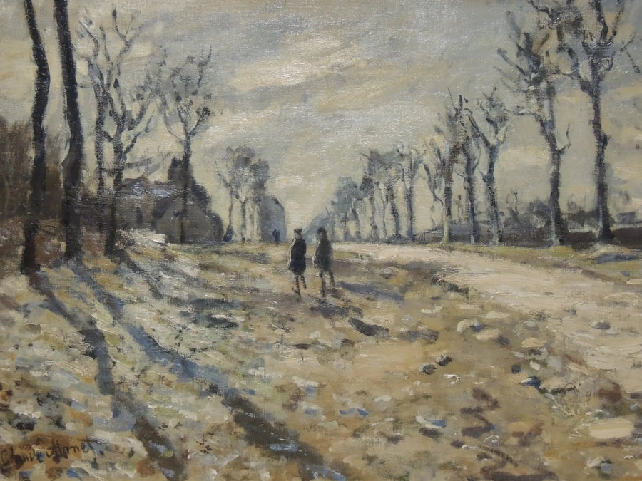 Snö i solnedgången - Claude Monet