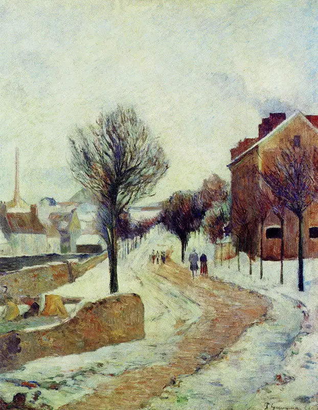 Snö i förorten - Paul Gauguin