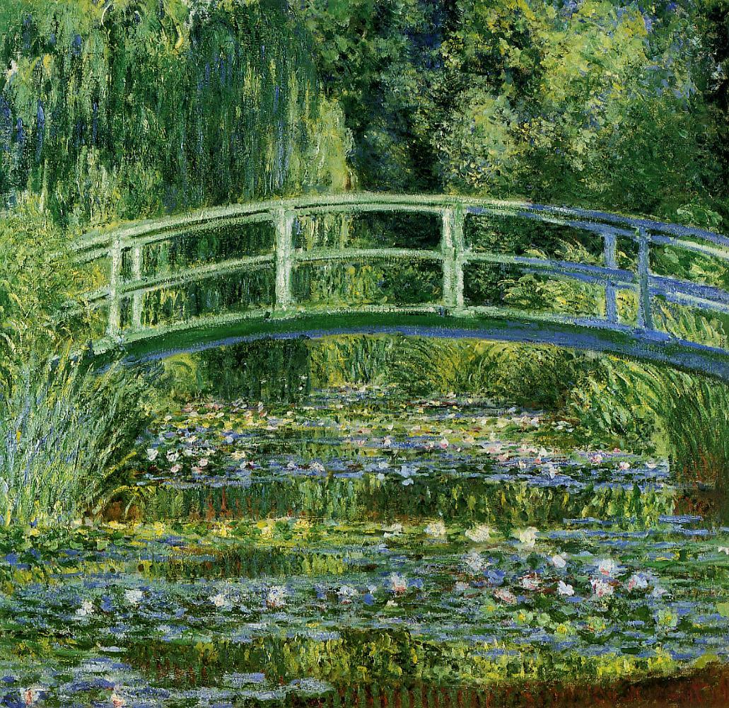 Näckrosor och Japansk bro - Claude Monet