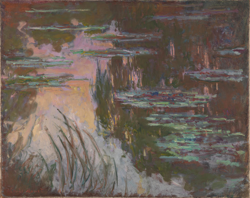 Näckrosor, Sättande Sol - Claude Monet