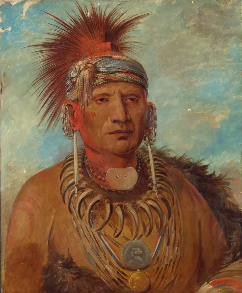 Neu-mon-ya, Regn som går, Krigshövding - George Catlin