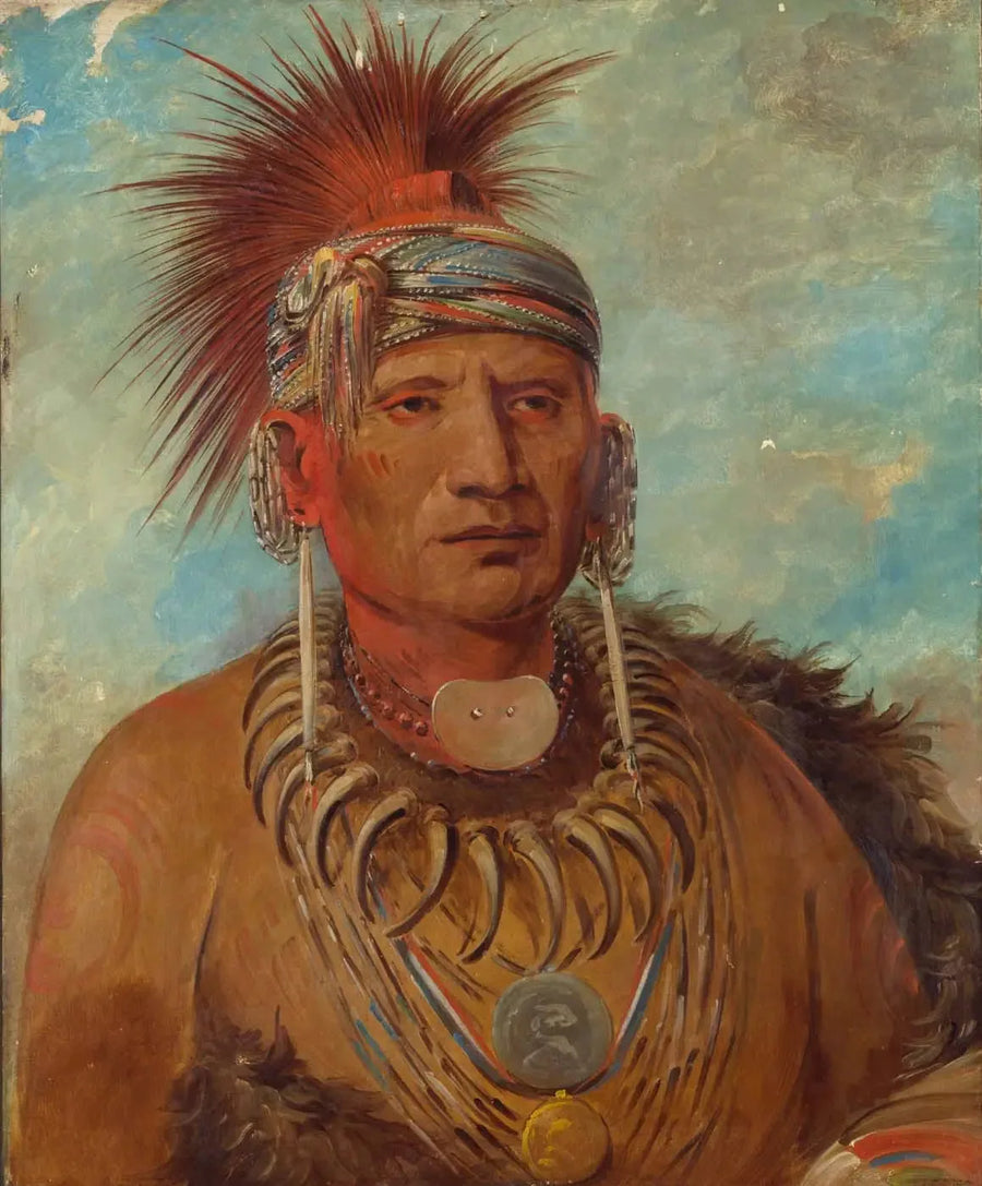 Neu-mon-ya, Regn som går, Krigshövding - George Catlin