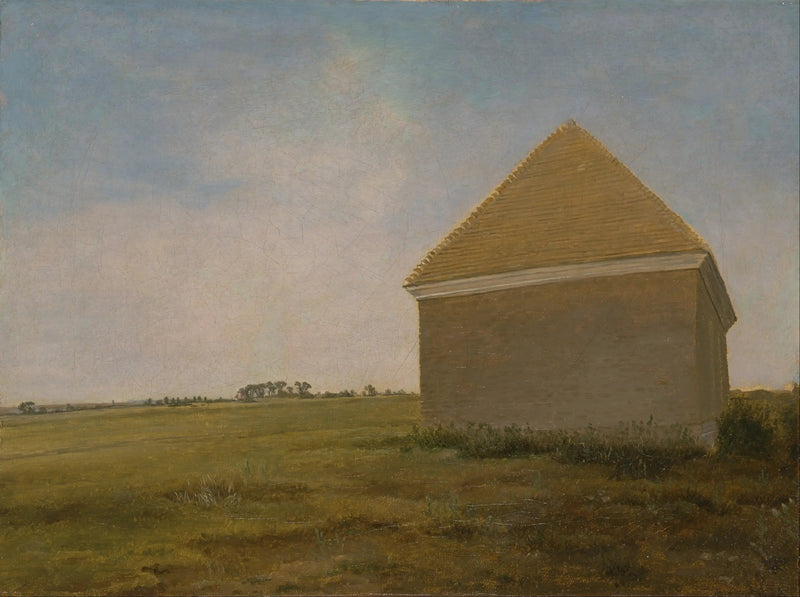 Newmarket Heath, med kungens stall vid Beacon Course - George Stubbs