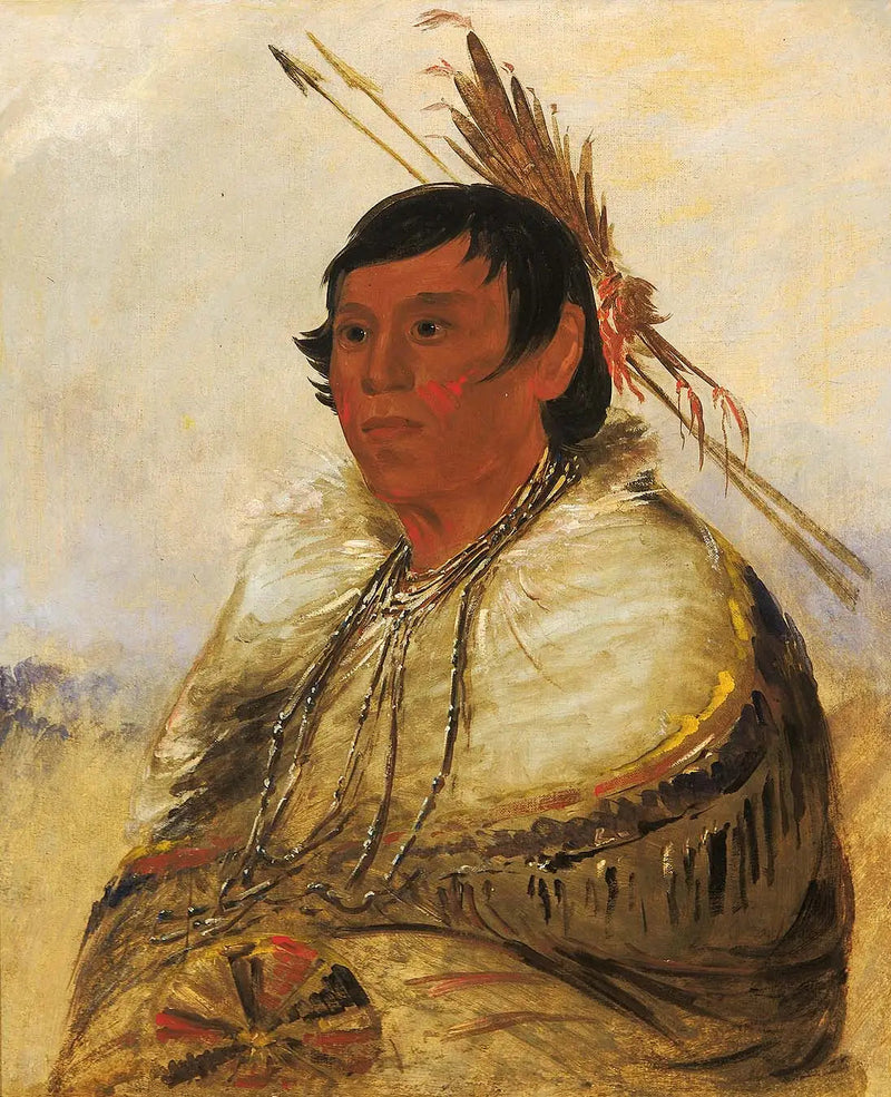 Ni-a-có-mo, Fix With the Foot, en Brave - George Catlin