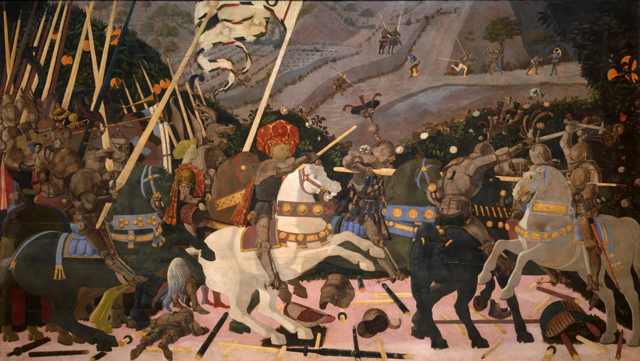 Niccolo Mauruzi da Tolentino vid ledningen för sina trupper - Paolo Uccello