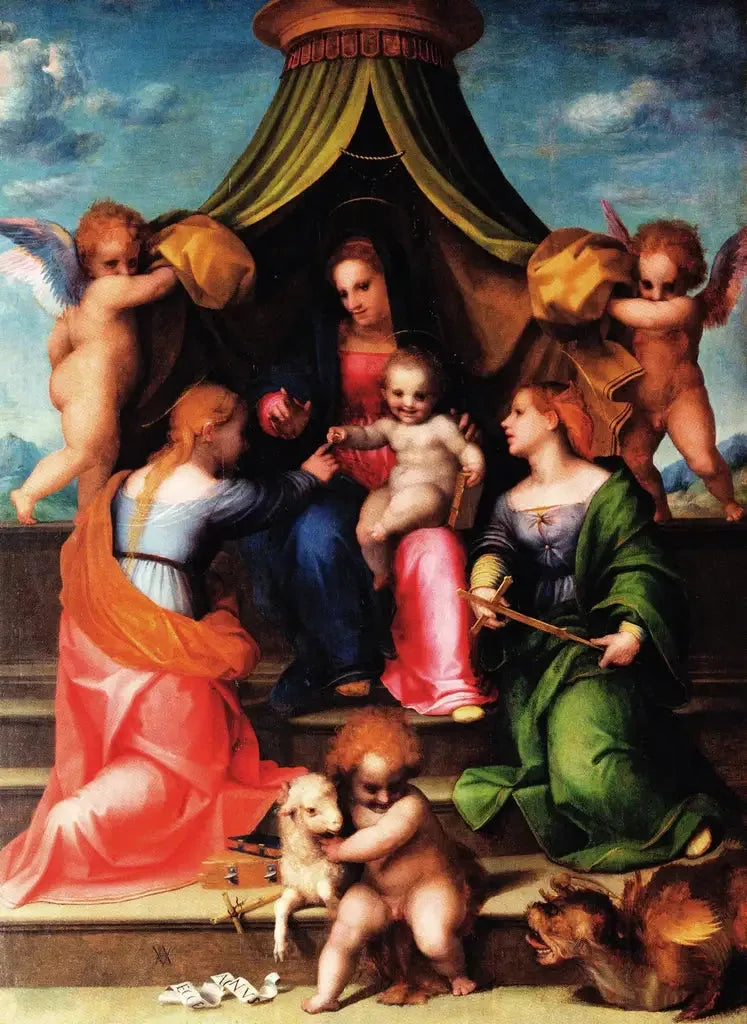 Mystiska bröllop av heliga Katarina av Alexandria - Andrea del Sarto