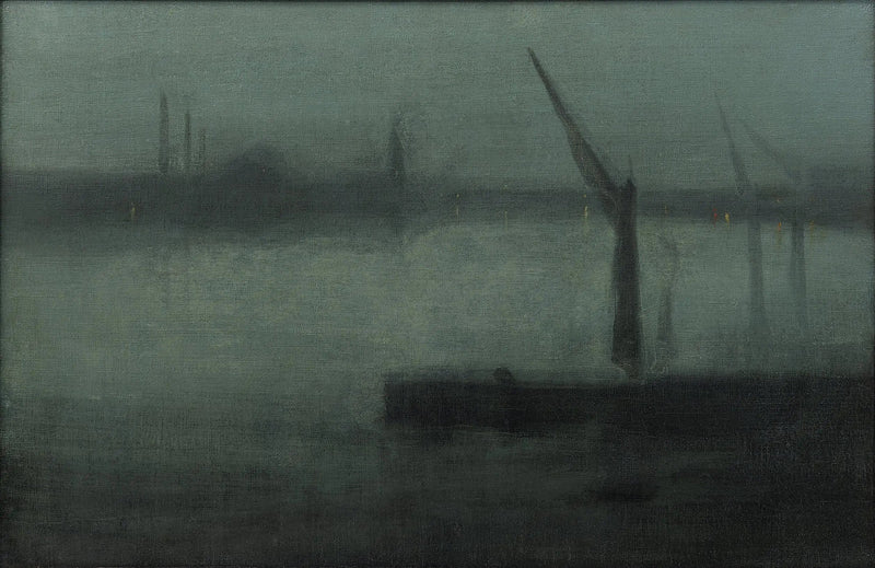 Nattlig: Blå och Silver — Battersea Reach - James Abbott McNeill Whistler