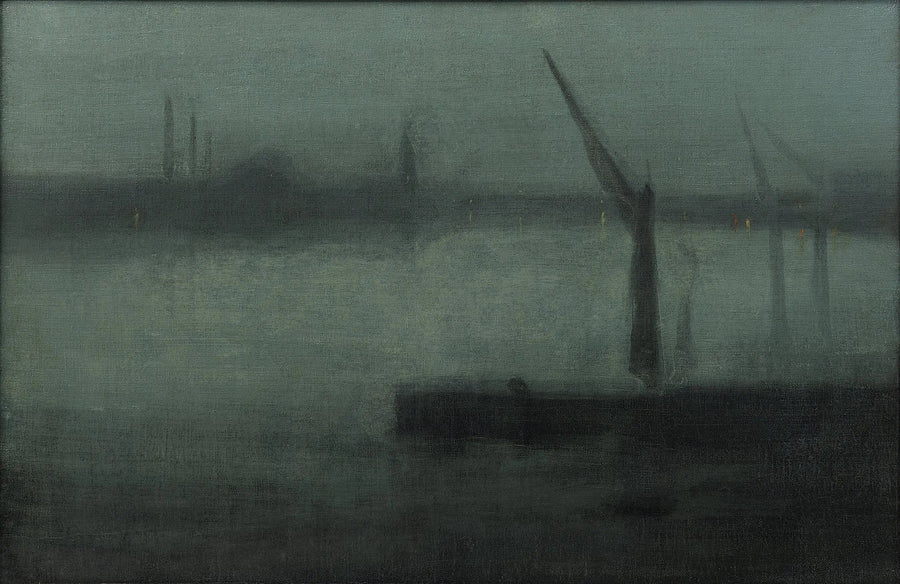 Nattlig: Blå och Silver — Battersea Reach - James Abbott McNeill Whistler