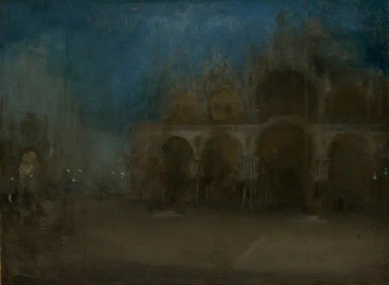 Nattlig: Blå och Guld, San Marco, Venedig - James Abbott McNeill Whistler