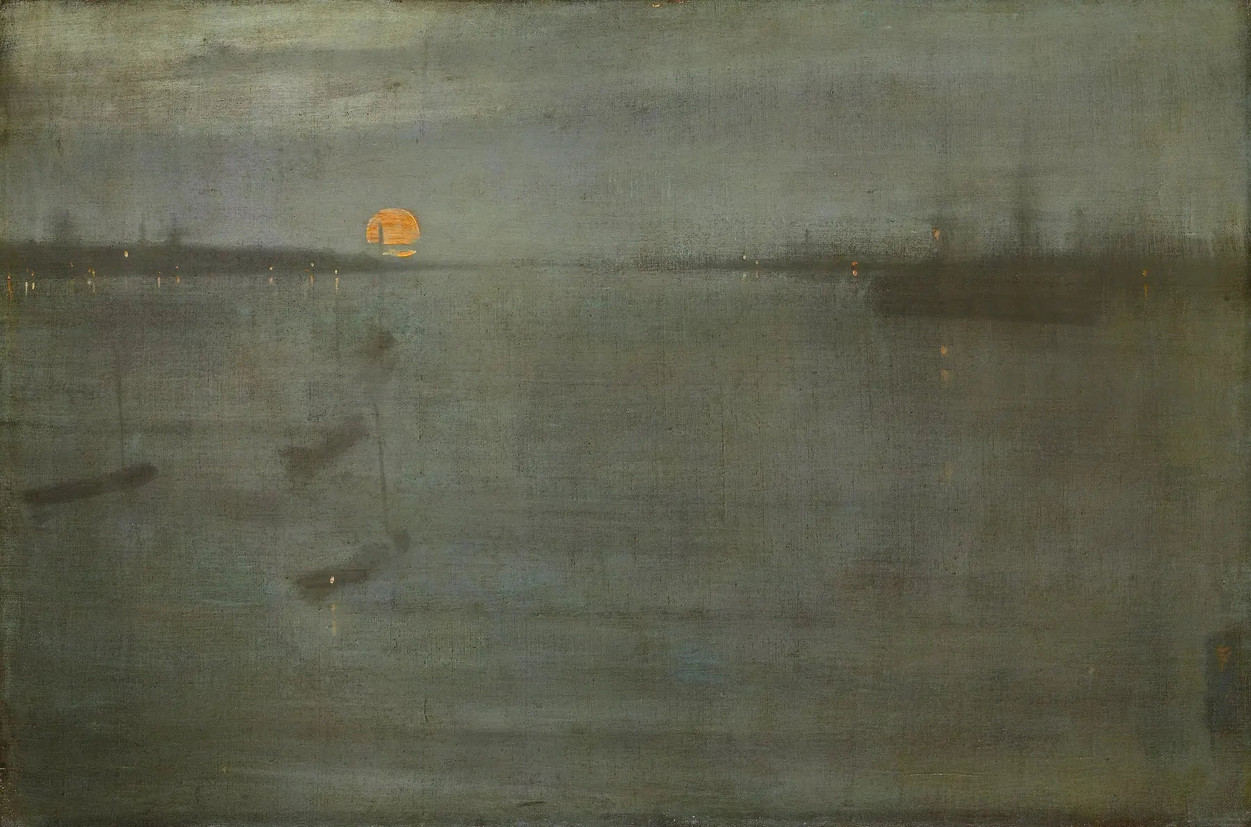 Nocturne : Bleu et Or — Southampton Water - James Abbott McNeill Whistler image 1 tableau peint à l’huile sur toile