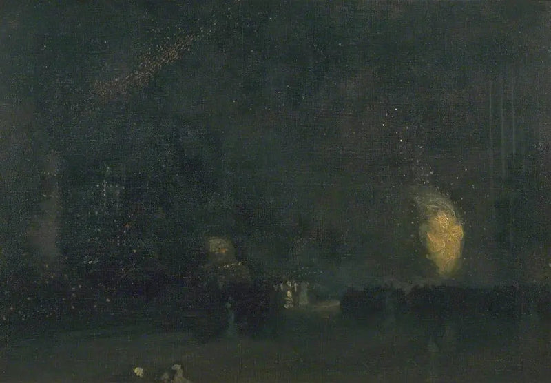 Nattlig: Svart och Guld - Eldhjulet - James Abbott McNeill Whistler