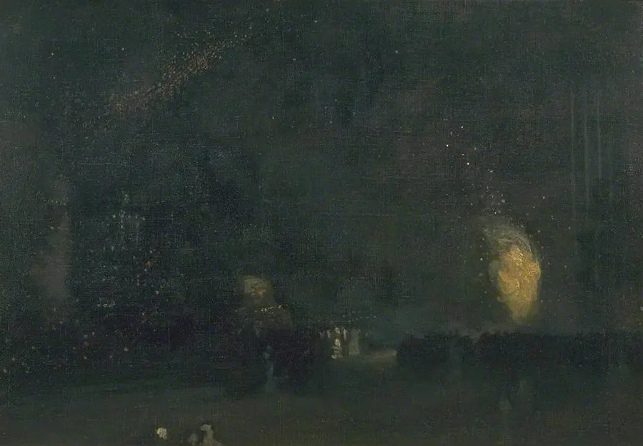 Nattlig: Svart och Guld - Eldhjulet - James Abbott McNeill Whistler