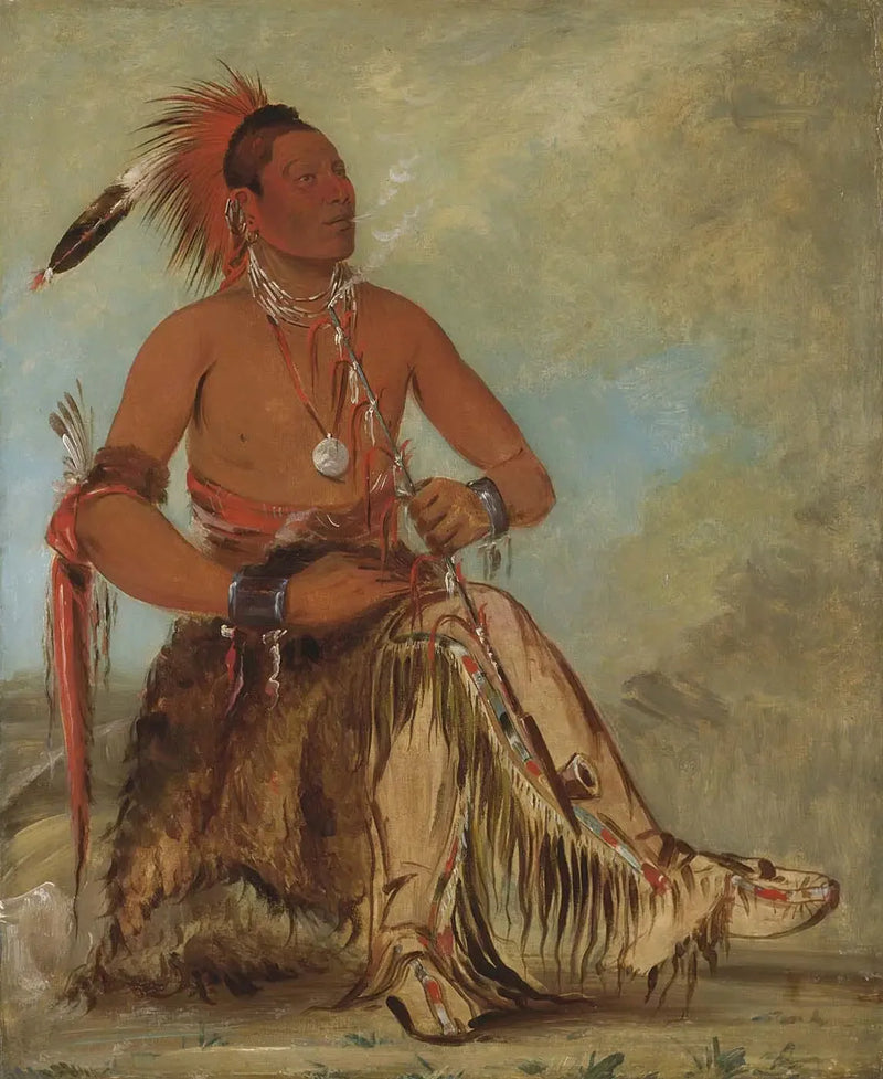 Nóm-ba-mon-nee, Double Walker, en Brave - George Catlin