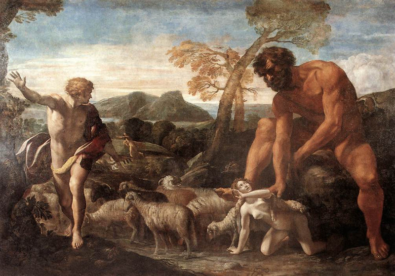 Norandino och Lucina upptäckta av Ogern - Giovanni Lanfranco