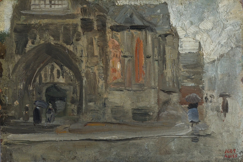 Nôtre Dame des Victoires, día de lluvia - Darío de Regoyos image 1 reproduction réalisée par Alpha Reproduction