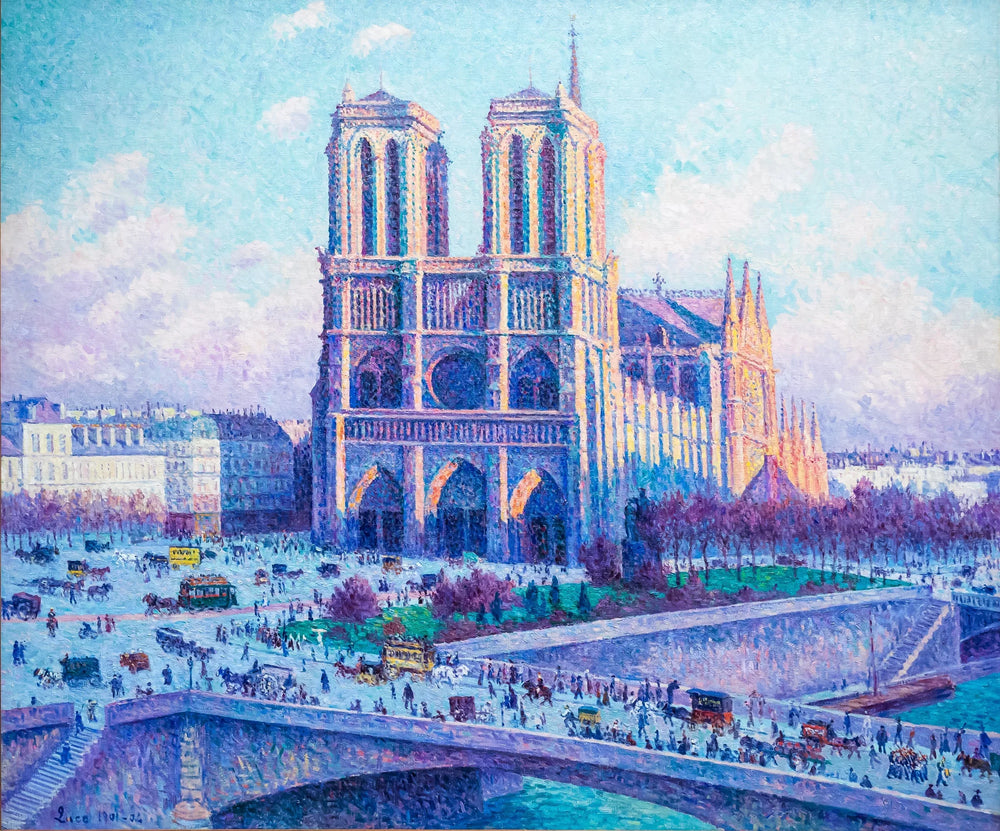 Notre-Dame, vue du quai Saint-Michel - Maximilien Luce image 1 tableau peint à l’huile sur toile
