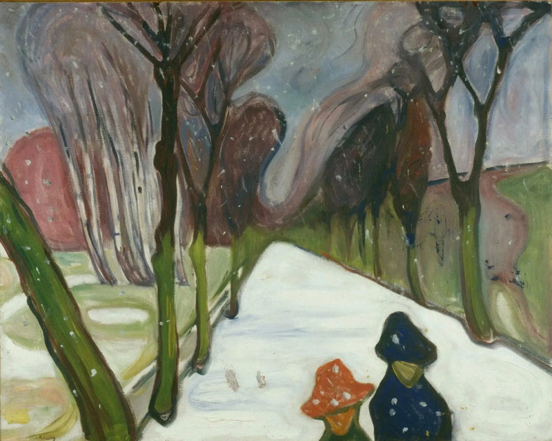 Ny snö på avenyn - Edvard Munch