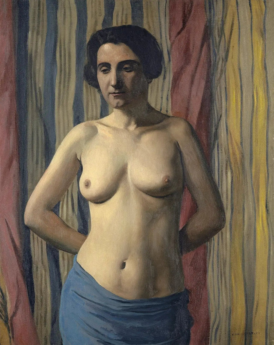 Nu med den blåa halsduken - Félix Vallotton