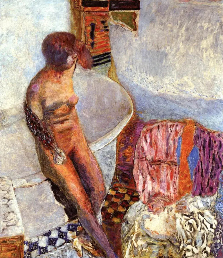 Nu vid badet - Pierre Bonnard