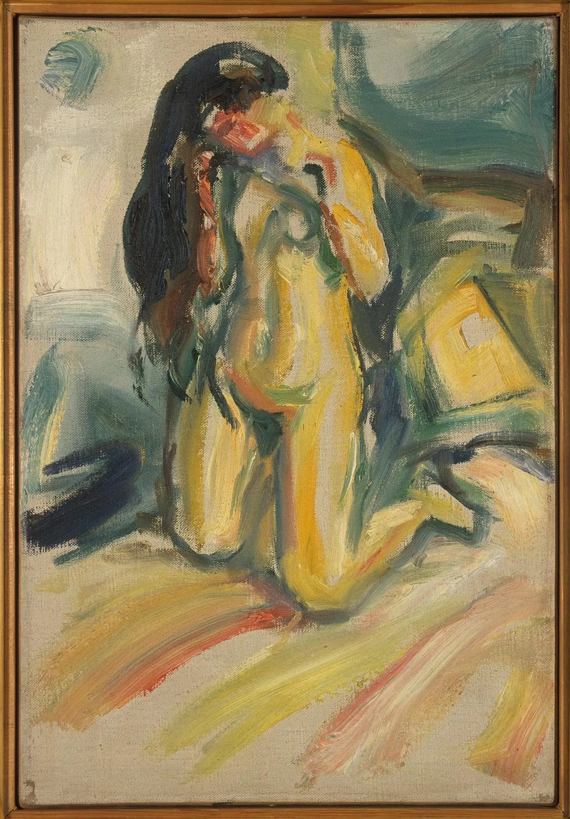 Nu knäböjande - Edvard Munch