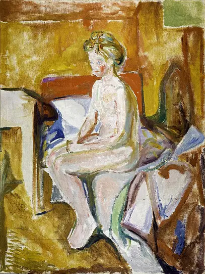 Nu sitter vid sängkanten - Edvard Munch