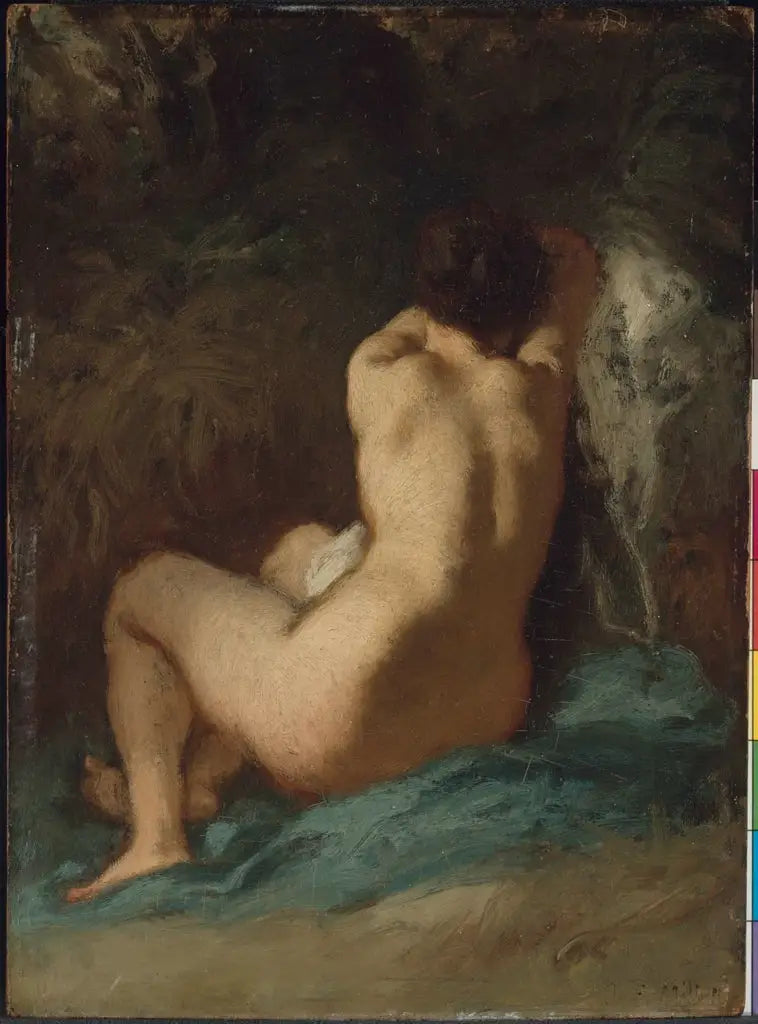 Nu assis (Les Regrets) - Jean-François Millet image 1 copie de tableau peinte à la main