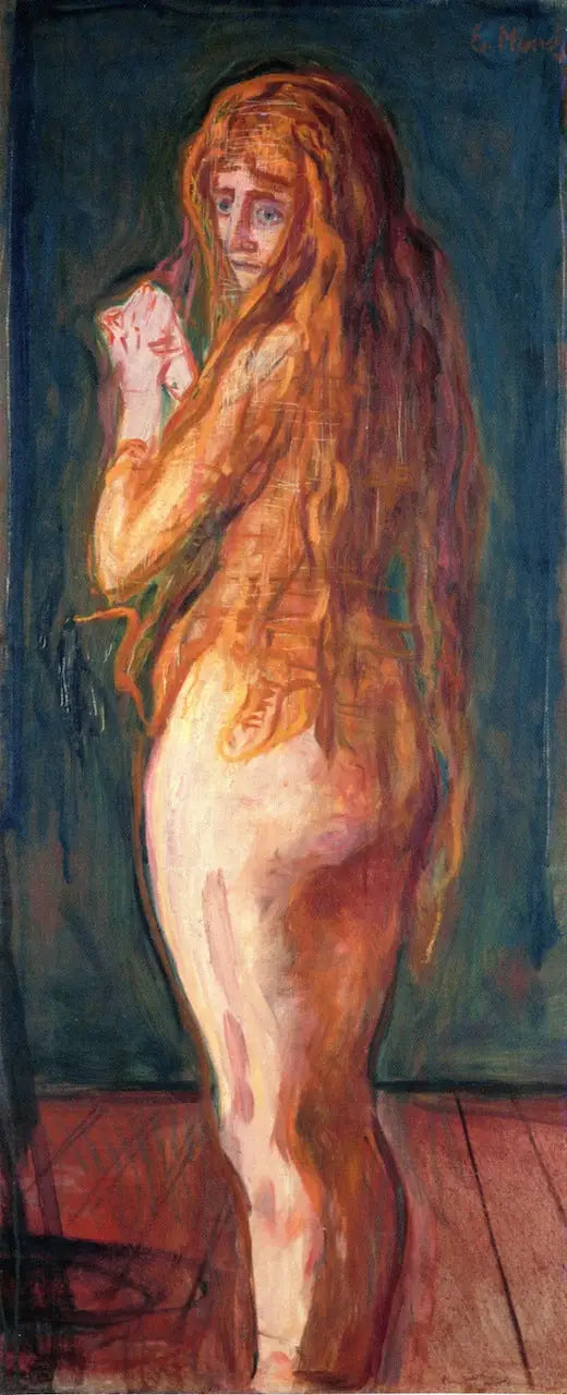 Nu med långt rött hår - Edvard Munch