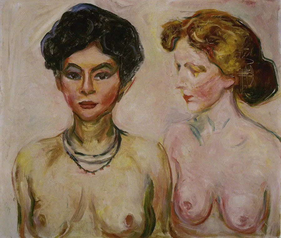 Nu blond och brun - Edvard Munch