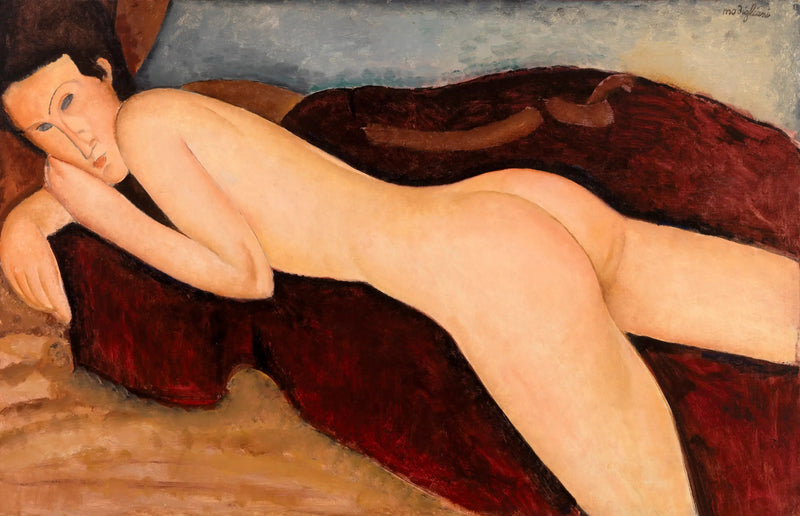 Nu som ligger med ryggen mot - Amedeo Modigliani