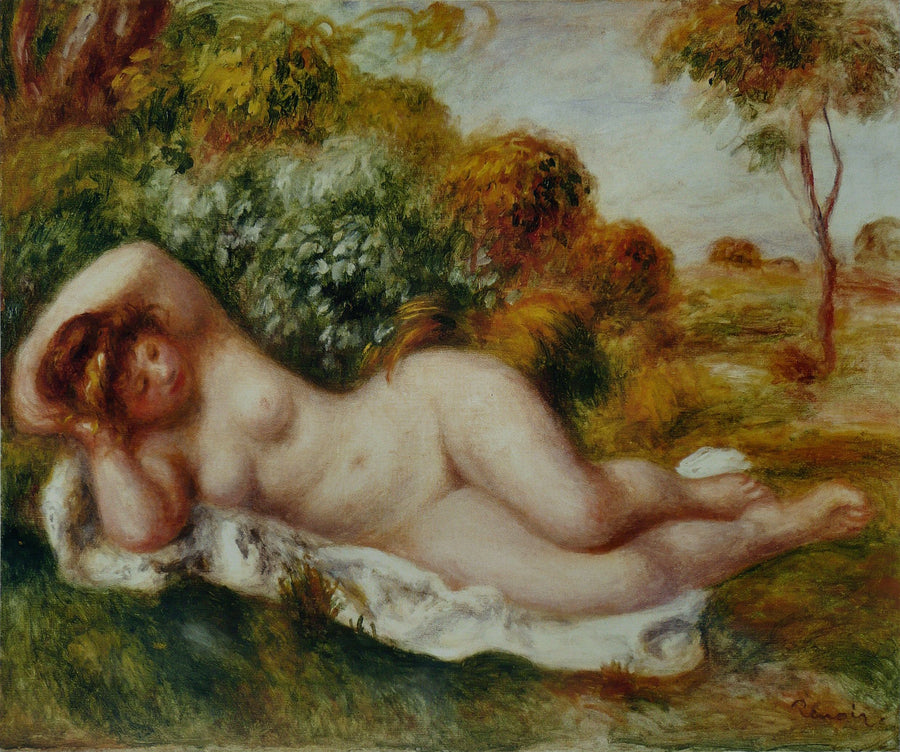 Liggande badande - Pierre-Auguste Renoir