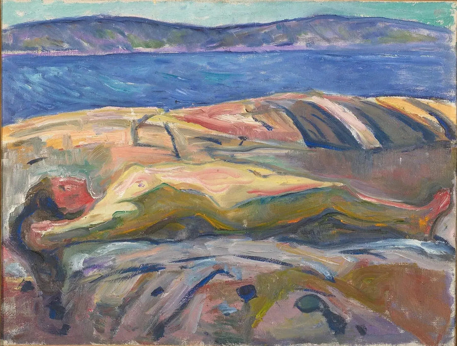 Nu liggande på klipporna - Edvard Munch