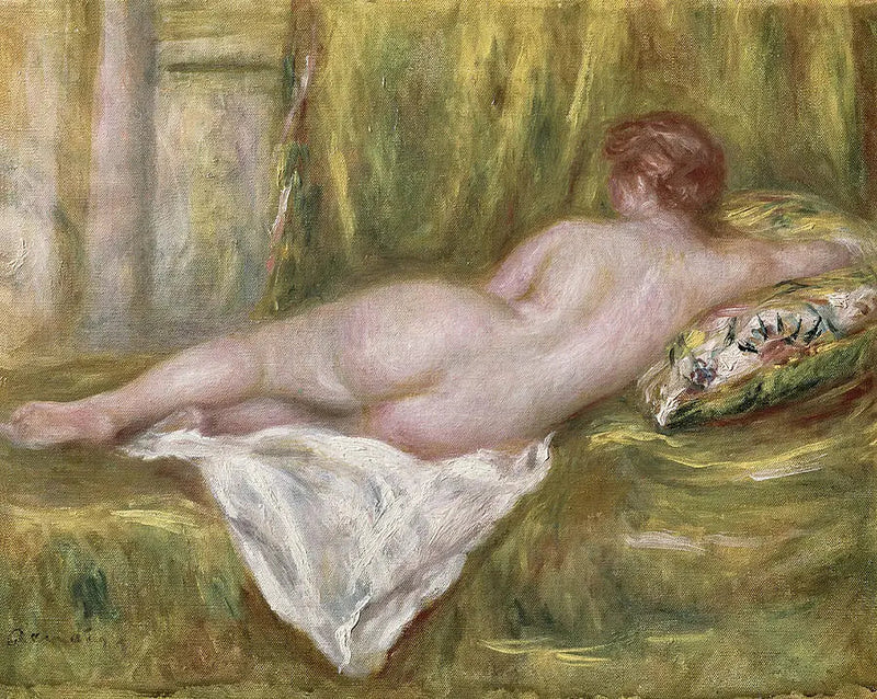 Nu somnar, sedd bakifrån - Pierre-Auguste Renoir
