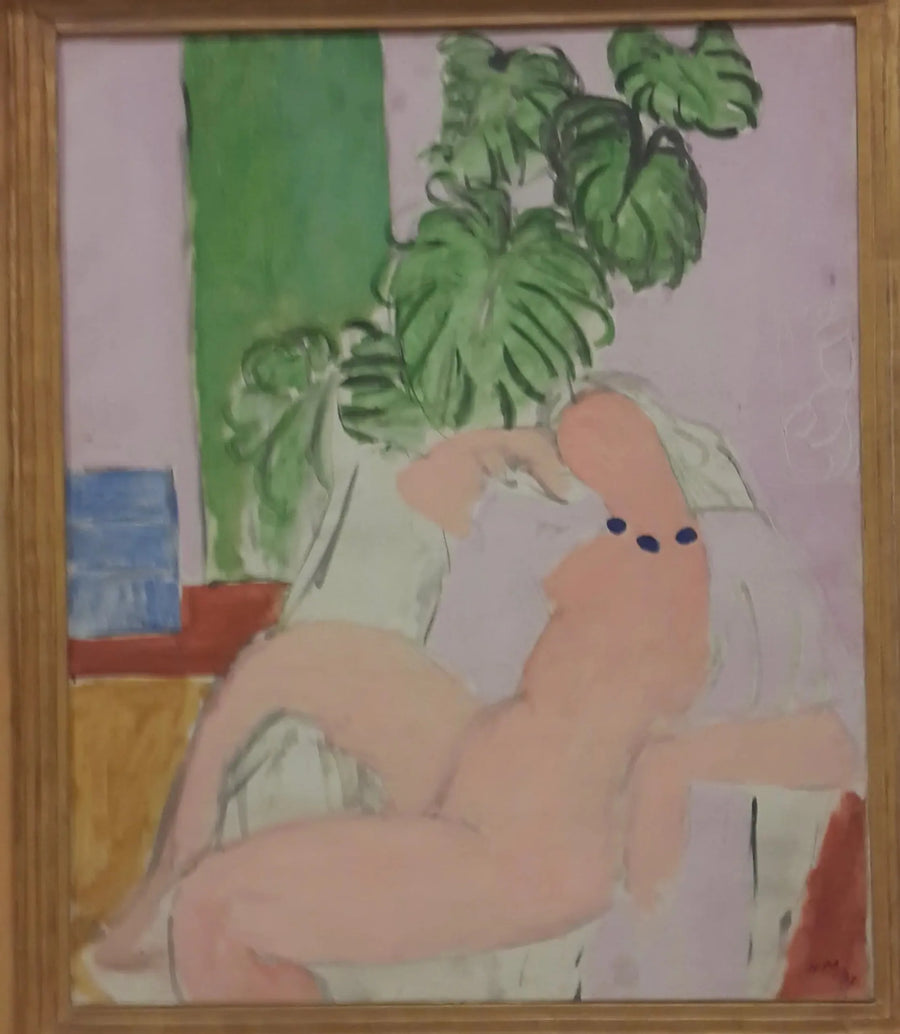 Nu i en fåtölj, grön växt - Henri Matisse