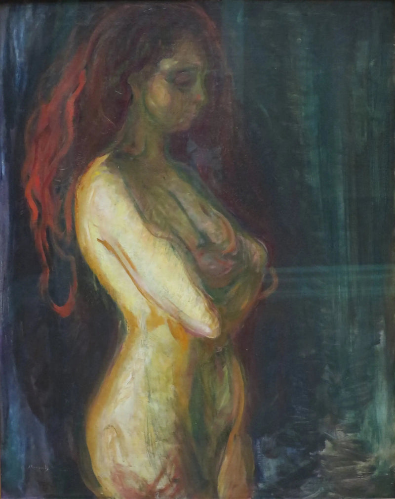 Nu med profil vänd åt höger - Edvard Munch
