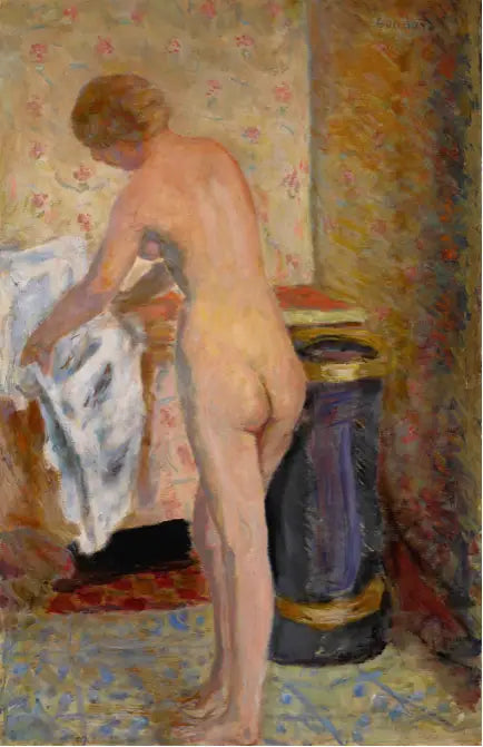 Nu står vid handduken - Pierre Bonnard